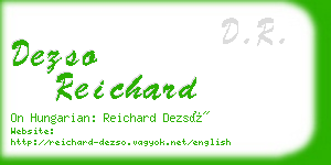 dezso reichard business card